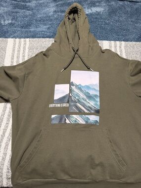 Original Use Olive Pullover Hoodie with Drawstring